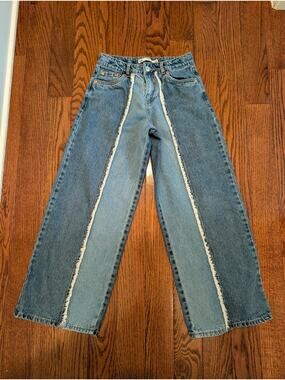 Levi's Girls Bottoms, Two-Tone Light- Medium Wash High Rise Baggy Jeans, Sz 12